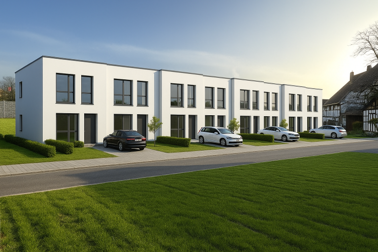 Ansicht Reihenhäußer