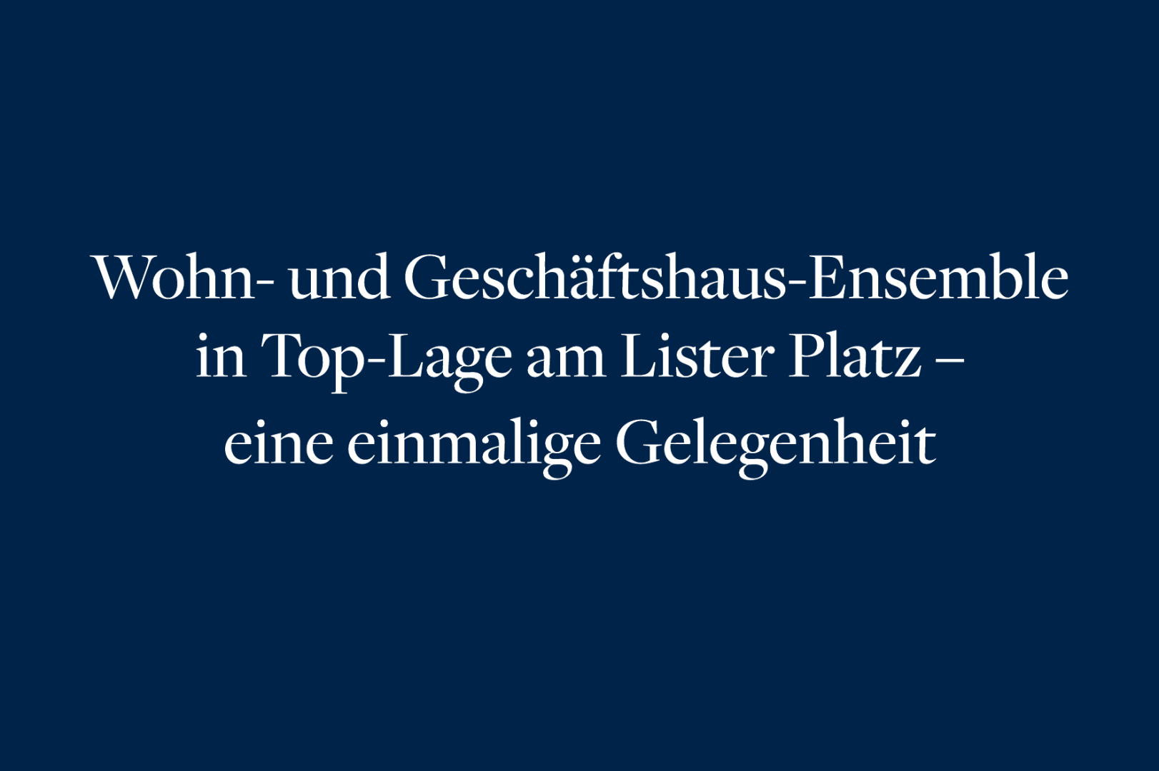 Wohn- und Geschäftshauspaket in der List