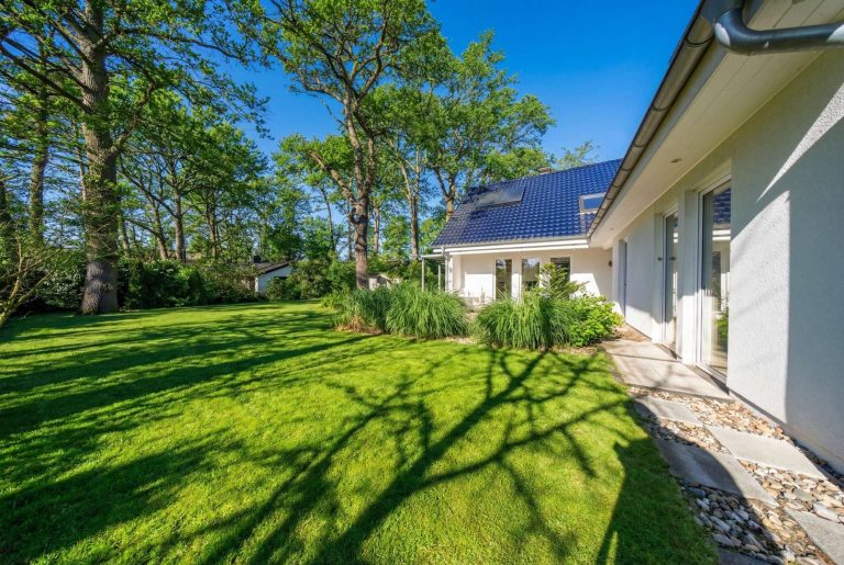 Außenansicht mit Garten