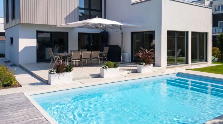 Terrasse mit Pool