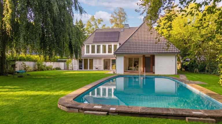 Außenansicht mit Pool