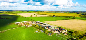 Luftaufnahme der Landschaft in den englischen Midlands